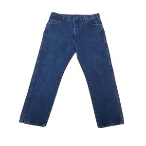 Rustler Men Jeans‎ Straight Leg Dark Wash Blue Denim Tag 40x30